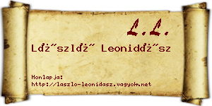 László Leonidász névjegykártya
